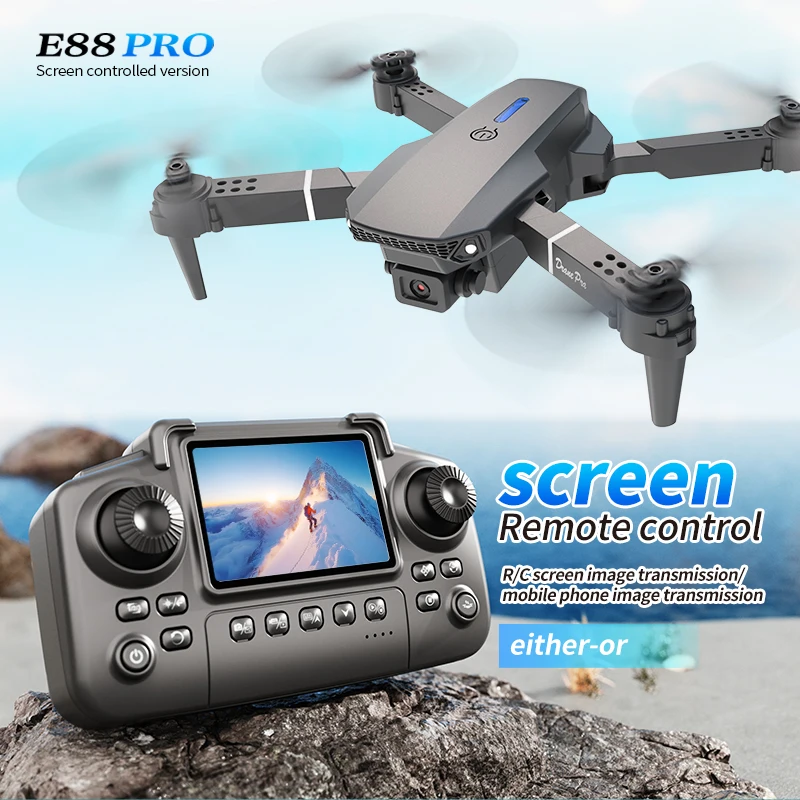 Rc Helicopter Case - Professionelle E88 PRO Drohne mit Bildschirm
