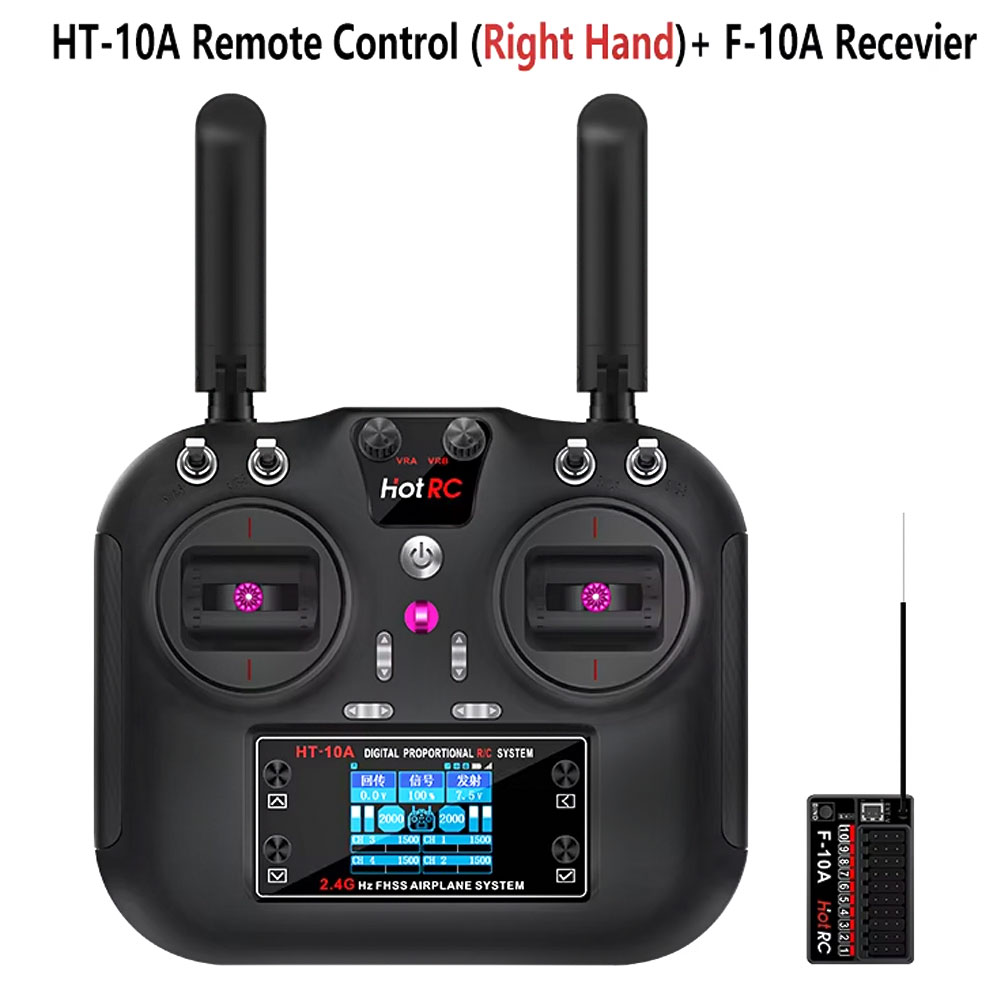 Rc Helicopter Battery - Hotrc HT-10A 2,4G 10-Kanal Sender F10A